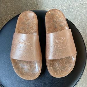 Brand new in box never worn COACH slides